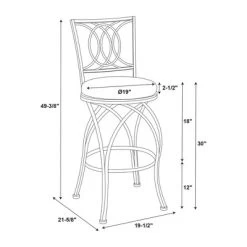 30" Dana Big And Tall Metal Crossed Legs Barstool - Powell Company 17 30" Dana Big And Tall Metal Crossed Legs Barstool - Powell Company -Online Furniture Store GUEST 2408d4f7 8b40 4afa 8c4a b392957dd9c8