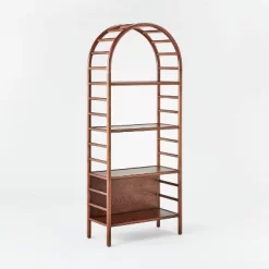 72" Holladay Curved Wooden Bookcase - Threshold™ Designed With Studio McGee -Online Furniture Store GUEST 245145c7 43e9 43cb 9096 d7c8d5f6dc83