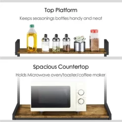 Yaheetech 5-Tier 56" H Baker’s Rack With Wire Basket & Power Outlets, Rustic Brown 13 Yaheetech 5-Tier 56" H Baker’s Rack With Wire Basket & Power Outlets, Rustic Brown -Online Furniture Store GUEST 24fa35f6 b5c3 4b82 a08e 1021846196d0