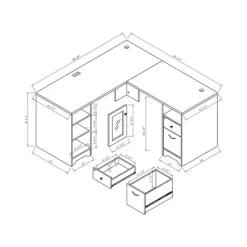 Ghally Locking Drawer L-Shape Desk With USB Ports White Oak - MiBasics 21 Ghally Locking Drawer L-Shape Desk With USB Ports White Oak - MiBasics -Online Furniture Store GUEST 24fee3ab 4eaa 465a 8d56 28aac31933d7