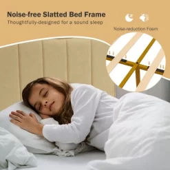 Costway FullQueen Size Upholstered Bed Frame Mattress Foundation Platform Quilted Headboard 15 Costway FullQueen Size Upholstered Bed Frame Mattress Foundation Platform Quilted Headboard -Online Furniture Store GUEST 251bff15 7605 4315 8e73 e379897b5062