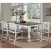 5pc Cambrien Rustic Farmhouse Counter Height Dining Set Antique White/Gray - HOMES: Inside + Out