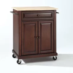 Compact Wood Top Kitchen Cart - Crosley -Online Furniture Store GUEST 2636244a 1fd5 4d57 bfe2 d7a7f01d6750