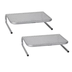 Mind Reader 2pk Metal Monitor Stand/Riser Silver -Online Furniture Store GUEST 264e9a6e db71 4c57 900a 50158d0c96cb