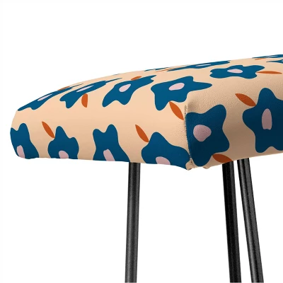 Maritza Lisa Wonky Blue Spring Flowers Bench Blue - Deny Designs 2 Maritza Lisa Wonky Blue Spring Flowers Bench Blue - Deny Designs - Image 2