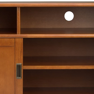 Tall Tierney Solid Hardwood Mid Century TV Stand For TVs Up To 60" Dark Brown - WyndenHall 8 Tall Tierney Solid Hardwood Mid Century TV Stand For TVs Up To 60" Dark Brown - WyndenHall - Image 8