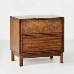 Wood & Cane Transitional Nightstand - Hearth & Hand™ With Magnolia -Online Furniture Store GUEST 27e1b45f d228 494b a9ec 75b5bcedc7f2