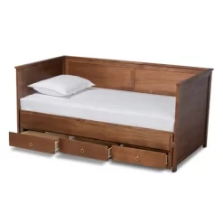 Twin To King Thomas Expandable Daybed With Storage Drawers - Baxton Studio