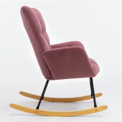 Epping Nursery Rocking Chair,Velvet Upholstered Glider Rocker Rocking Accent Chair,Wingback Rocking Chairs-Maison Boucle -Online Furniture Store GUEST 2884bce8 744c 43ae b0a0 258920e64d1e