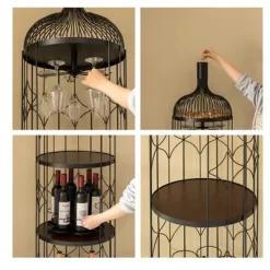 Vintiquewise Creative Bottle Shaped Black Wine Holder Rack Holder For Dining Room, Office, And Entryway 10 Vintiquewise Creative Bottle Shaped Black Wine Holder Rack Holder For Dining Room, Office, And Entryway -Online Furniture Store GUEST 2b4db41b 61ce 4387 b815 e796575b4b67