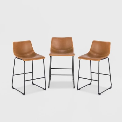 Set Of 3 Lakewood Counter Height Barstool - Poly & Bark 8 Set Of 3 Lakewood Counter Height Barstool - Poly & Bark - Image 8