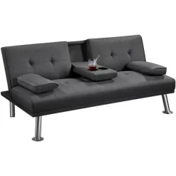 Yaheetech Convertible Futon Sofa Bed Tufted Fabric Futon With Cupholders And Pillows 20 Yaheetech Convertible Futon Sofa Bed Tufted Fabric Futon With Cupholders And Pillows -Online Furniture Store GUEST 2c74b2de 9857 48b6 ae8a 9ce3aa37ac31