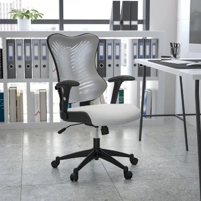 Flash Furniture High Back Designer Mesh Executive Swivel Ergonomic Office Chair With Adjustable Arms 1 Flash Furniture High Back Designer Mesh Executive Swivel Ergonomic Office Chair With Adjustable Arms
