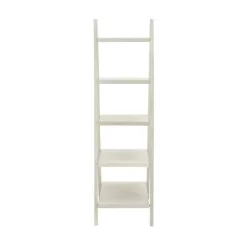 65" Wood Ladder Leaning Bookshelf White - Olivia & May -Online Furniture Store GUEST 2d1bf9f5 a7e4 4e15 bcb5 e52c76ee7fd9