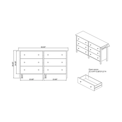 Cooyal 6 Drawer Dresser - MiBasics 6 Cooyal 6 Drawer Dresser - MiBasics - Image 6