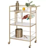 Honey-Can-Do 3 Tier Bar Cart Gold/White