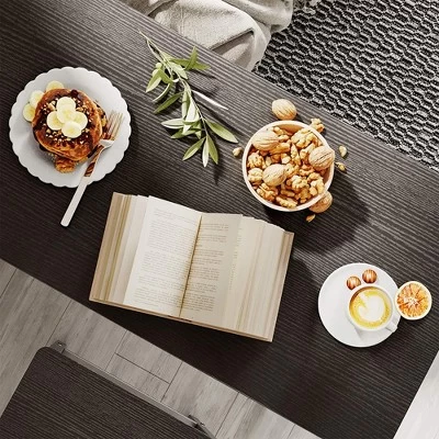 ODK 39 Inch Rectangular Modern Bar Height Narrow Pub, Kitchen, And Dining Table With Metal Legs, Easy To Clean Top, And Fast Assembly, Black 3 ODK 39 Inch Rectangular Modern Bar Height Narrow Pub, Kitchen, And Dining Table With Metal Legs, Easy To Clean Top, And Fast Assembly, Black - Image 3