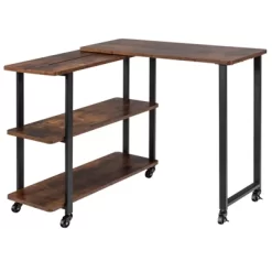 Tangkula Sofa Side Table W/Storage Shelves Mobile End Table Rolling Couch Table Desk For Living Room Bedroom -Online Furniture Store GUEST 2d9ca722 e836 43b2 880e f68b6068afaf