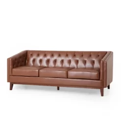 Ovando Contemporary Upholstered 3 Seater Sofa - Christopher Knight Home -Online Furniture Store GUEST 2db0012c 979c 4793 ac63 9f8a304a7fdb
