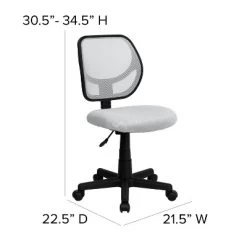 Emma And Oliver Mid-Back Mesh Swivel Task Office Chair With Curved Square Back 16 Emma And Oliver Mid-Back Mesh Swivel Task Office Chair With Curved Square Back -Online Furniture Store GUEST 2dc50144 cb62 4a11 8f5c 6e338f8791bf