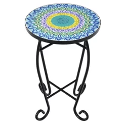 Costway Mosaic Side Table Accent Table Round Balcony Bistro End Table OrangeBlueNavy 21 Costway Mosaic Side Table Accent Table Round Balcony Bistro End Table OrangeBlueNavy -Online Furniture Store GUEST 2dd55ca3 979f 4edd 8d53 a369908a5a82