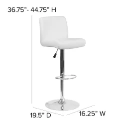 Flash Furniture Contemporary Vinyl Adjustable Height Barstool With Rolled Seat And Chrome Base 19 Flash Furniture Contemporary Vinyl Adjustable Height Barstool With Rolled Seat And Chrome Base -Online Furniture Store GUEST 2e154a75 2c01 428e 815d 30c939d6d9a8