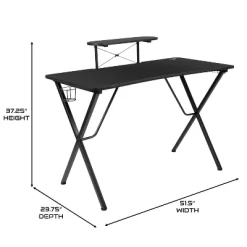 BlackArc Delta Gaming Setup: Reclining Chair With Lumbar Support & Headrest; Desk With Detachable Headphone Hook/Cupholder & Monitor Stand -Online Furniture Store GUEST 2fc70bdb 9bd1 479c a139 21bc12b8e1ec