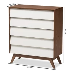 Hildon Mid-Century Modern Wood 5 Drawer Storage Chest Brown - Baxton Studio -Online Furniture Store GUEST 2fd1fde6 9cd5 4558 9136 f4f666509bca