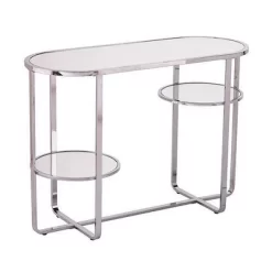 Malissa Mirrored Console Table With Storage Silver - Aiden Lane -Online Furniture Store GUEST 300b0070 34ce 4395 9e15 11ecb2409bb3