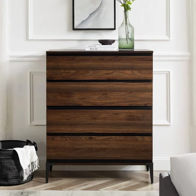 Theo Urban Modern Plank 4 Drawer Dresser - Saracina Home 1 Theo Urban Modern Plank 4 Drawer Dresser - Saracina Home
