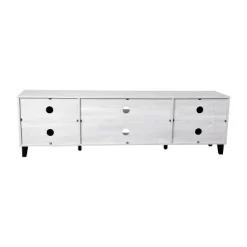 Merrick Lane Gray Finished 70" Mid-Century Modern TV Stand With Adjustable Open Shelves And Two Doors For TV's Up To 60" -Online Furniture Store GUEST 312687e5 f171 436f af9a 9919862a2cd6