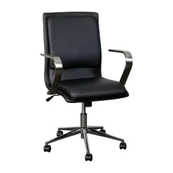 Emma And Oliver Modern Upholstered Mid-Back Home Office Chair With Arms And 5 Star Base -Online Furniture Store GUEST 3165ca9b 4f8d 427e b1de d80b192dfdb4