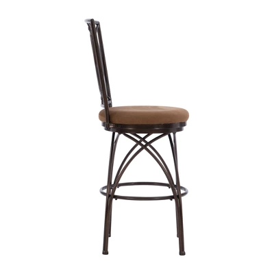 30" Dana Big And Tall Metal Crossed Legs Barstool - Powell Company 2 30" Dana Big And Tall Metal Crossed Legs Barstool - Powell Company - Image 2