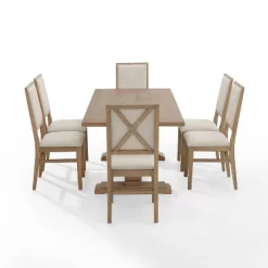 7pc Joanna Dining Set With 6 Upholstered Back Chairs Rustic Brown - Crosley 16 7pc Joanna Dining Set With 6 Upholstered Back Chairs Rustic Brown - Crosley -Online Furniture Store GUEST 31cc5cbe ca83 4960 9873 2f77b15f7e99