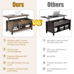 Costway Lift Top Coffee Table W/ Hidden Compartment And Storage Shelves Coffee 14 Costway Lift Top Coffee Table W/ Hidden Compartment And Storage Shelves Coffee -Online Furniture Store GUEST 325ee149 b483 42bd 9521 fa49a46c56b5