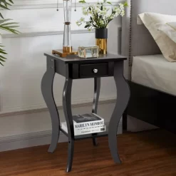 Costway 2PCS End Table Accent Side Table Nightstand W/ Drawer & Bottom Shelf 14 Costway 2PCS End Table Accent Side Table Nightstand W/ Drawer & Bottom Shelf -Online Furniture Store GUEST 32df0e1d 2008 4302 9d3a 2830482445f7