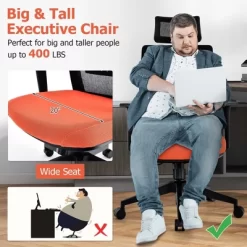 Costway Mesh Office Chair Big Tall Ergonomic Executive Chair Height Adjustable 400 Lbs -Online Furniture Store GUEST 33df098c 94da 42d8 a121 2c93b72b38ac