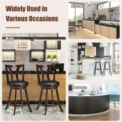 Costway Set Of 4 Swivel Bar Stool 24'' Counter Height Leather Padded Dining Kitchen Chair 13 Costway Set Of 4 Swivel Bar Stool 24'' Counter Height Leather Padded Dining Kitchen Chair -Online Furniture Store GUEST 340b28a0 4027 4c78 bc5a cb0c2359bcc1