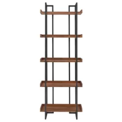 Felicia Rustic Industrial Metal/Wood Etagere Bookshelf - Inspire Q