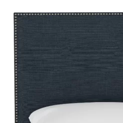 Queen Bella Nail Button Border Headboard Navy Linen/Pewter - Skyline Furniture -Online Furniture Store GUEST 3498133d fe9e 4198 881a 8505b65f0feb