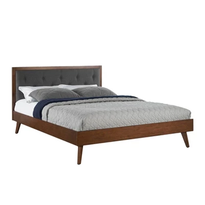 Reid Mid-Century Platform Bed - Linon 1 Reid Mid-Century Platform Bed - Linon