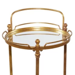Traditional Iron And Mirrored Bar Cart Brass - Olivia & May -Online Furniture Store GUEST 358bf920 b931 44c1 b7ae 9c9f4042cea1