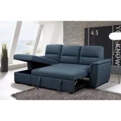 Damian Stain Resistant Fabric Reversible Storage Sectional With Pullout Bed Blue - Abbyson Living -Online Furniture Store GUEST 359da572 6759 4d1f 8b1d e9ef0b691e07