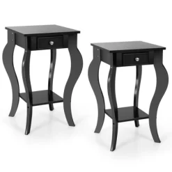 Costway 2PCS End Table Accent Side Table Nightstand W/ Drawer & Bottom Shelf 21 Costway 2PCS End Table Accent Side Table Nightstand W/ Drawer & Bottom Shelf -Online Furniture Store GUEST 35b319f3 50e8 4a59 bcfc 6d88b3b4be2c