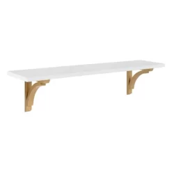 36" X 9" Corblynd Traditional Wood Wall Shelf White/Gold - Kate And Laurel 6 36" X 9" Corblynd Traditional Wood Wall Shelf White/Gold - Kate And Laurel -Online Furniture Store GUEST 3623da6b b14e 47b6 8c71 08bc7244224b