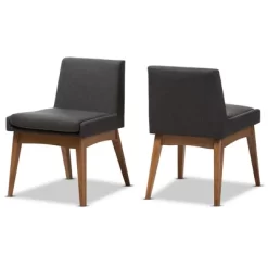 Set Of 2 Nexus Mid Century Modern Walnut Wood Fabric Upholstered Dining Side Chair - Baxton Studio -Online Furniture Store GUEST 363c4187 afb9 4259 b444 9130a4800cde
