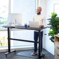 Tranzendesk Standing Desk With Clamp-On Shelf - 55" Sit To Stand Workstation With 55” Monitor Stand - White - Stand Steady 20 Tranzendesk Standing Desk With Clamp-On Shelf - 55" Sit To Stand Workstation With 55” Monitor Stand - White - Stand Steady -Online Furniture Store GUEST 363ef1a7 35cf 4bd6 a3ab e064a94f49a2