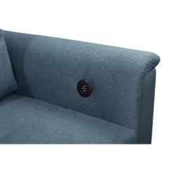 Damian Stain Resistant Fabric Reversible Storage Sectional With Pullout Bed Blue - Abbyson Living -Online Furniture Store GUEST 3659d0e8 2e4e 4fa0 a233 bb1a9289417c
