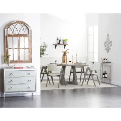 Glam Painted Wood And Mirror Chest White - Olivia & May -Online Furniture Store GUEST 37123933 675b 44bc 8e09 0b80e173e9f4
