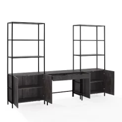 3pc Jacobsen Desk And Large Etagere Set Brown Ash - Crosley -Online Furniture Store GUEST 3764bdc1 975d 4eb6 aef4 9d7079d43591